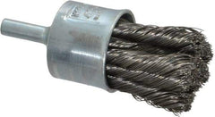 Osborn - 1" Brush Diam, Knotted, End Brush - 1/4" Diam Shank, 20,000 Max RPM - Exact Tool & Supply