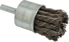Osborn - 1" Brush Diam, Knotted, End Brush - 1/4" Diam Shank, 20,000 Max RPM - Exact Tool & Supply