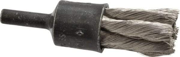 Osborn - 1/2" Brush Diam, Knotted, End Brush - 1/4" Diam Shank, 22,000 Max RPM - Exact Tool & Supply