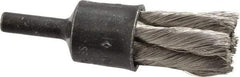 Osborn - 1/2" Brush Diam, Knotted, End Brush - 1/4" Diam Shank, 22,000 Max RPM - Exact Tool & Supply