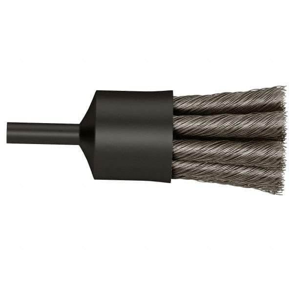 Osborn - 3/4" Brush Diam, Knotted, End Brush - 1/4" Diam Shank, 20,000 Max RPM - Exact Tool & Supply