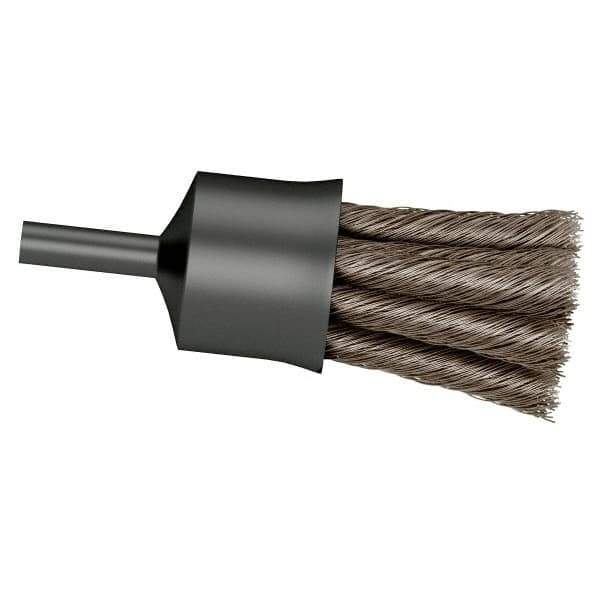 Osborn - 3/4" Brush Diam, Knotted, End Brush - 1/4" Diam Shank, 20,000 Max RPM - Exact Tool & Supply