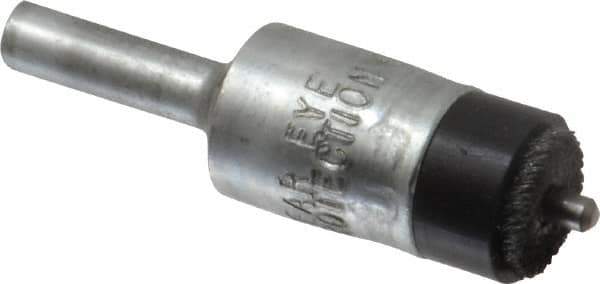 Osborn - 1/2" Brush Diam, End Brush - 1/4" Diam Shank, 1/8" Pilot Diam, 25,000 Max RPM - Exact Tool & Supply