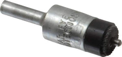 Osborn - 1/2" Brush Diam, End Brush - 1/4" Diam Shank, 1/8" Pilot Diam, 25,000 Max RPM - Exact Tool & Supply