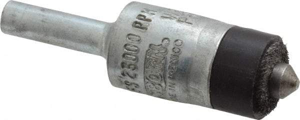 Osborn - 1/2" Brush Diam, End Brush - 1/4" Diam Shank, 1/4" Pilot Diam, 25,000 Max RPM - Exact Tool & Supply