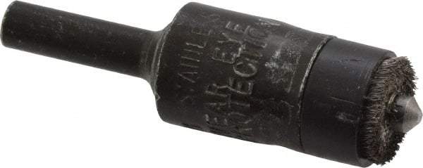 Osborn - 1/2" Brush Diam, End Brush - 1/4" Diam Shank, 3/16" Pilot Diam, 25,000 Max RPM - Exact Tool & Supply
