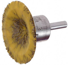 Osborn - 1-3/4" Brush Diam, Encapsulated, Flared End Brush - 1/4" Diam Shank, 25,000 Max RPM - Exact Tool & Supply