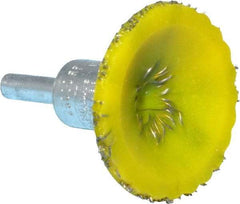 Osborn - 1-3/4" Brush Diam, Encapsulated, Flared End Brush - 1/4" Diam Shank, 25,000 Max RPM - Exact Tool & Supply