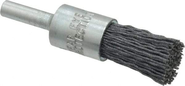 Osborn - 120 Grit, 1/2" Brush Diam, End Brush - Fine Grade, 1/4" Diam Shank, 9,000 Max RPM - Exact Tool & Supply