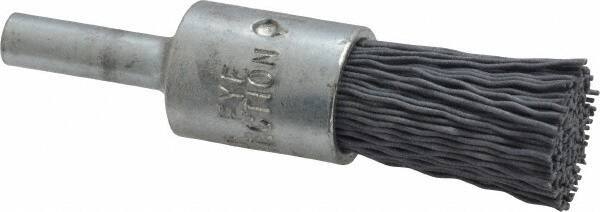 Osborn - 320 Grit, 1/2" Brush Diam, End Brush - Extra Fine Grade, 1/4" Diam Shank, 9,000 Max RPM - Exact Tool & Supply
