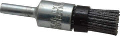 Osborn - 80 Grit, 1/2" Brush Diam, End Brush - Medium Grade, 1/4" Diam Shank, 9,000 Max RPM - Exact Tool & Supply