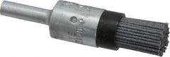 Osborn - 120 Grit, 1/2" Brush Diam, End Brush - Fine Grade, 1/4" Diam Shank, 9,000 Max RPM - Exact Tool & Supply