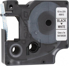 Dymo - 276" Long, Black Label Tape - 23' Long - Exact Tool & Supply
