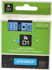 Dymo - 276" Long, Black Label Tape - 23' Long - Exact Tool & Supply