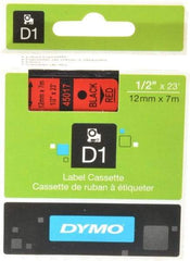 Dymo - 276" Long, Black Label Tape - 23' Long - Exact Tool & Supply