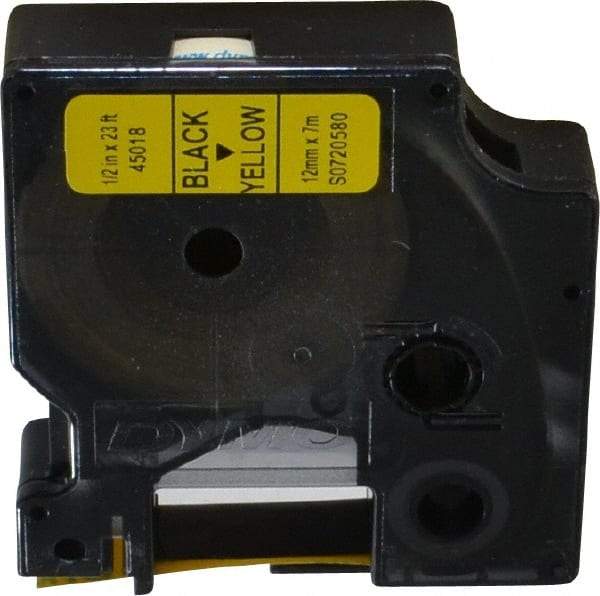 Dymo - 276" Long, Black Label Tape - 23' Long - Exact Tool & Supply