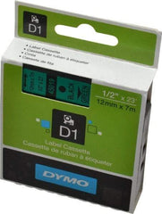 Dymo - 276" Long, Black Label Tape - 23' Long - Exact Tool & Supply