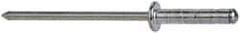 RivetKing - Size 45-47 Dome Head Aluminum Multi Grip Blind Rivet - Steel Mandrel, 0.236" to 0.445" Grip, 1/4" Head Diam, 0.129" to 0.133" Hole Diam, 0.704" Length Under Head, 1/8" Body Diam - Exact Tool & Supply