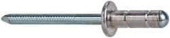 RivetKing - Size 84-86 Dome Head Aluminum Multi Grip Blind Rivet - Steel Mandrel, 0.156" to 3/8" Grip, 0.511" Head Diam, 0.257" to 0.261" Hole Diam, 0.59" Length Under Head, 1/4" Body Diam - Exact Tool & Supply