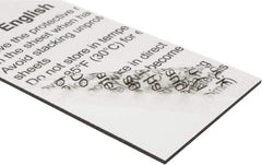 Gravotech - 8 Inch Long x 2 Inch High, Plastic Engraving Stock - White and Black - Exact Tool & Supply