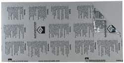 Gravotech - 24 Inch Long x 12 Inch High, Plastic Engraving Stock - Gray and White - Exact Tool & Supply