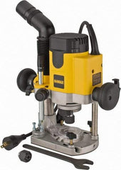 DeWALT - 8,000 to 24,000 RPM, 2 HP, 10 Amp, Plunge Base Electric Router - 1/4 and 1/2 Inch Collet - Exact Tool & Supply