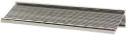 Gravotech - 8 Inch Long x 2 Inch High, Aluminum Desk Plate Holder - Silver - Exact Tool & Supply