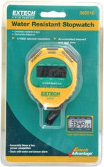 Extech - Stopwatch, Timer and Clock - Yellow - Exact Tool & Supply