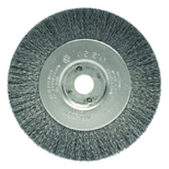 ‎4″ Diameter-3/8″-1/2″ Arbor Hole - Crimped Steel Wire Straight Wheel - Exact Tool & Supply