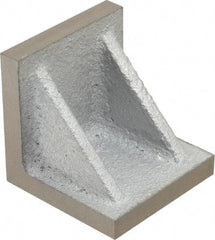 Interstate - 3" Wide x 3" Deep x 3" High Cast Iron Machined Angle Plate - Standard Plate, Flat Surface, Double Web, Single Plate - Exact Tool & Supply