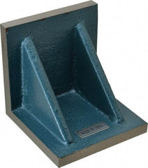 Interstate - 5" Wide x 5" Deep x 5" High Cast Iron Machined Angle Plate - Standard Plate, Flat Surface, Double Web, Single Plate - Exact Tool & Supply