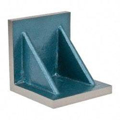 Interstate - 8" Wide x 8" Deep x 8" High Cast Iron Machined Angle Plate - Standard Plate, Flat Surface, Double Web, Single Plate - Exact Tool & Supply