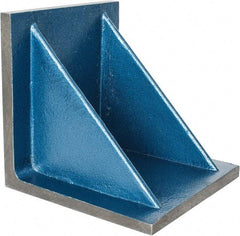 Interstate - 10" Wide x 10" Deep x 10" High Cast Iron Machined Angle Plate - Standard Plate, Flat Surface, Double Web, Single Plate - Exact Tool & Supply