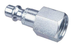 CEJN - 1/8 Female NPT Industrial Pneumatic Hose Connector - Steel Zinc Plated, 1/4" Body Diam - Exact Tool & Supply