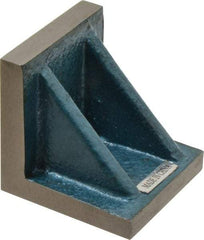 Interstate - 3" Wide x 3" Deep x 3" High Cast Iron Precision-Ground Angle Plate - Standard Plate, Flat Surface, Double Web, Single Plate - Exact Tool & Supply