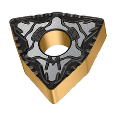 Turning Insert:  WNMG431-FW5 WPP10G,  Solid Carbide TiCN, Al2O3 & TiN Finish,  Neutral,  0.3420″ Long,  1/2″ Inscribed Circle,  0.0160″ Corner Radius,  80.0 &deg N/A Trigon,  Series  WNMG-FW5