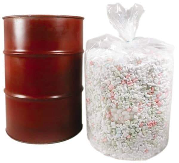 Made in USA - 55 Gal, 4 mil, LDPE Drum Liner - 38" Diam, 56" High, Flexible Liner - Exact Tool & Supply
