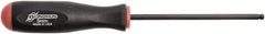Bondhus - 5mm Hex Ball End Driver - 4.3" Blade Length, Rubber Grip Handle, 219mm OAL - Exact Tool & Supply