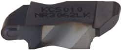 Kennametal - 3062NR K Grade KC5010, 3.18mm Cutting Width Carbide Grooving Insert - 3.81mm Max Depth of Cut, Left Hand, 1.59mm Corner Radius, TiAlN Finish - Exact Tool & Supply