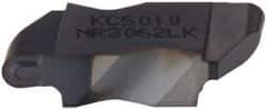 Kennametal - 3062NR K Grade KC5010, 3.18mm Cutting Width Carbide Grooving Insert - 3.81mm Max Depth of Cut, Left Hand, 1.59mm Corner Radius, TiAlN Finish - Exact Tool & Supply
