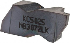 Kennametal - 3072NG K Grade KC5025, 1.83mm Cutting Width Carbide Grooving Insert - 2.39mm Max Depth of Cut, Left Hand, 0.19mm Corner Radius, TiAlN Finish - Exact Tool & Supply