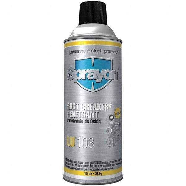 Sprayon - 10 oz Aerosol Penetrant - Light Amber, -20°F to 550°F, Food Grade - Exact Tool & Supply