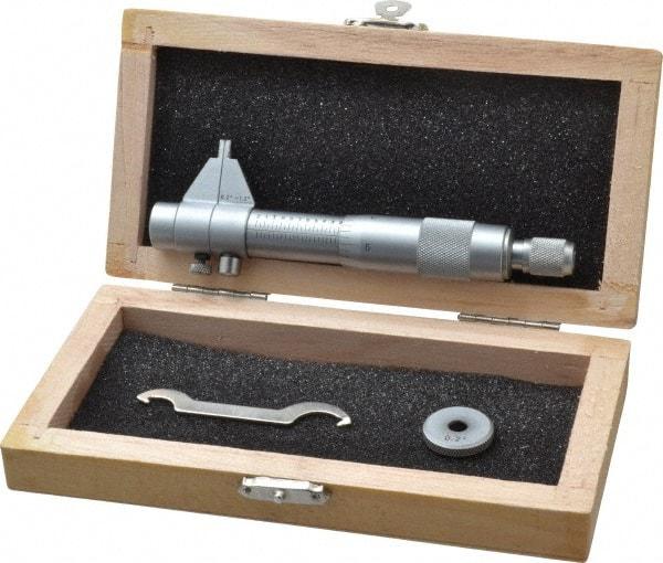 Value Collection - 0.2 to 1.2", Mechanical Inside Micrometer - 0.001" Graduation, 0.001" Accuracy, Ratchet Stop Thimble - Exact Tool & Supply