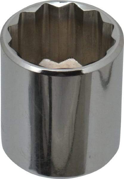 Blackhawk by Proto - 3/8" Drive, Standard Hand Socket - 12 Points, 1-13/64" OAL, Chrome Finish - Exact Tool & Supply