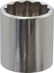 Blackhawk by Proto - 3/8" Drive, Standard Hand Socket - 12 Points, 1-13/64" OAL, Chrome Finish - Exact Tool & Supply