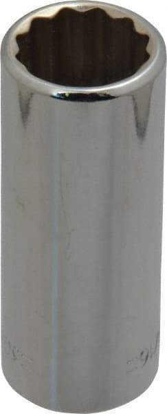Blackhawk by Proto - 9/16", 3/8" Drive, Deep Hand Socket - 12 Points, 2" OAL, Chrome Finish - Exact Tool & Supply