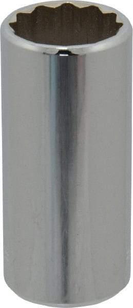 Blackhawk by Proto - 3/4", 3/8" Drive, Deep Hand Socket - 12 Points, 2-15/64" OAL, Chrome Finish - Exact Tool & Supply