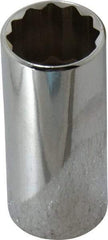 Blackhawk by Proto - 13/16", 3/8" Drive, Deep Hand Socket - 12 Points, 2-1/2" OAL, Chrome Finish - Exact Tool & Supply