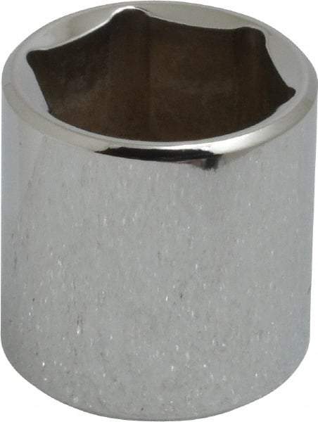 Blackhawk by Proto - 3/8" Drive, Standard Hand Socket - 6 Points, 1-13/64" OAL, Chrome Finish - Exact Tool & Supply