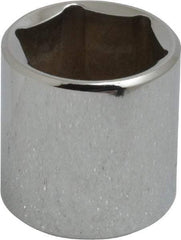 Blackhawk by Proto - 3/8" Drive, Standard Hand Socket - 6 Points, 1-13/64" OAL, Chrome Finish - Exact Tool & Supply